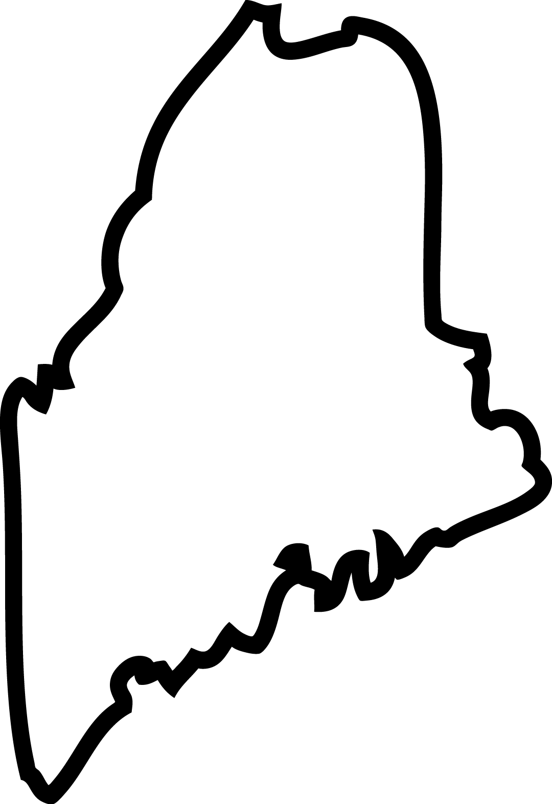 Maine State Outline (ME1) [ME1] - $4.99 : Eyecandy Decals, Online