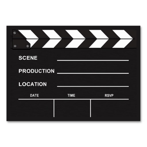 Blank Movie Clapboard Business Cards from Zazzle.