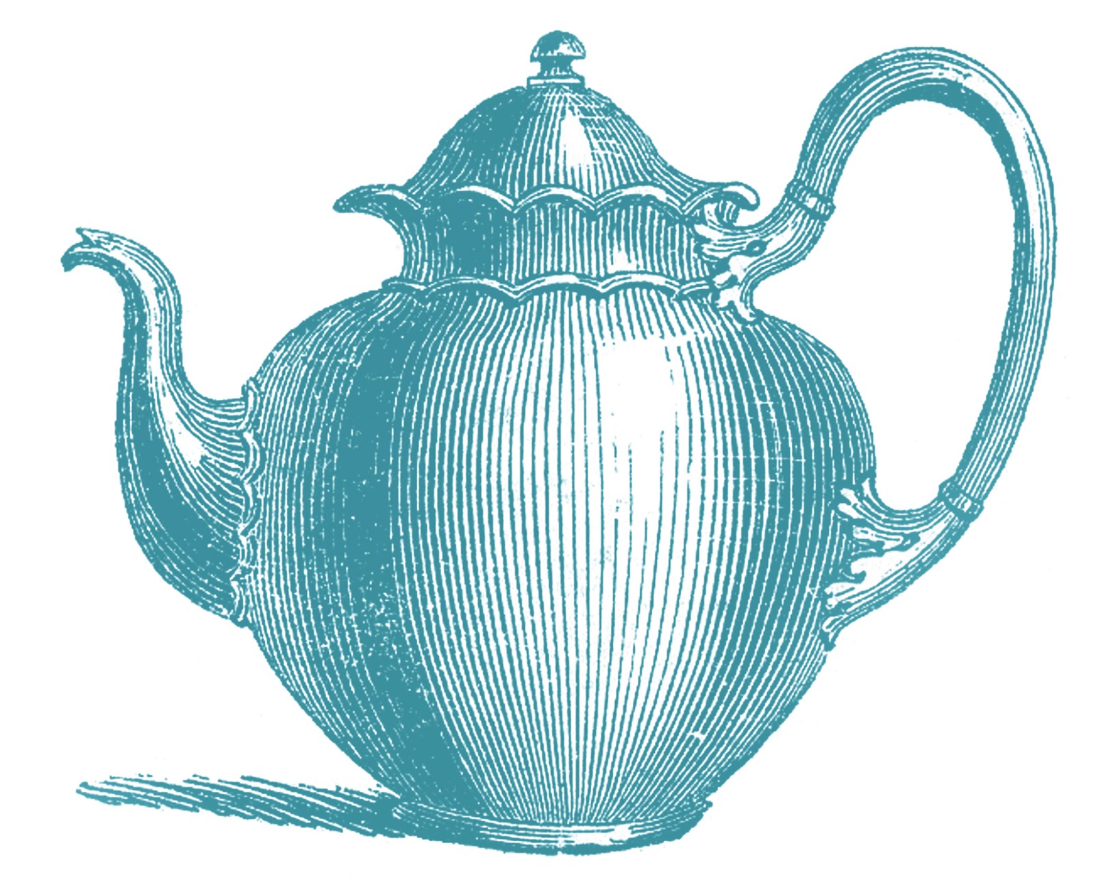 Royalty Free Images - Antique Teapots - The Graphics Fairy