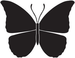 Butterflies Clipart Image - Butterfly Silhouette