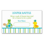 Turtle Frog Diaper Raffle Tickets Business Card Template from Zazzle.