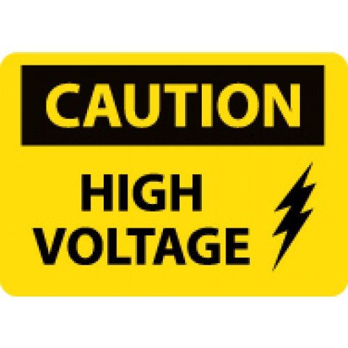 OSHA "CAUTION High Voltage" Safety Sign | CriticalTool. - ClipArt ...