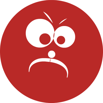 Red Unhappy Face - ClipArt Best
