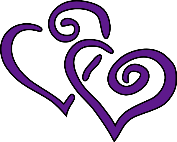Purple Hearts clip art - vector clip art online, royalty free ...