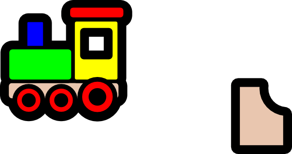 Toy Train Icon clip art Free Vector