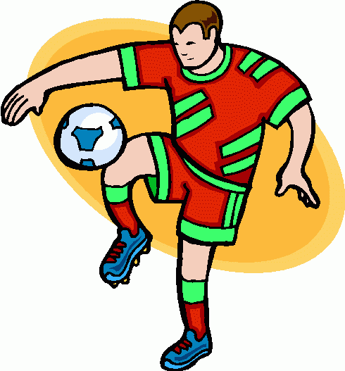 Soccer player game clipart