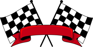 Race car finish line clipart