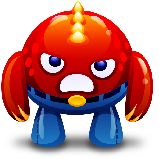 Angry, monster, red icon | Icon search engine