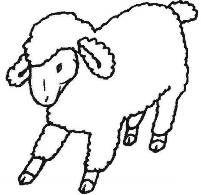 Clipart black and white sheep