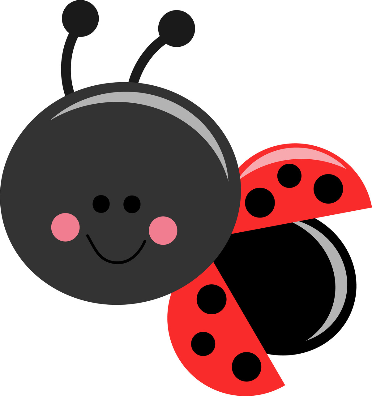 Cute cartoon ladybug clipart