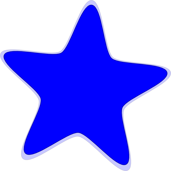 Blue Star Cartoon Clipart