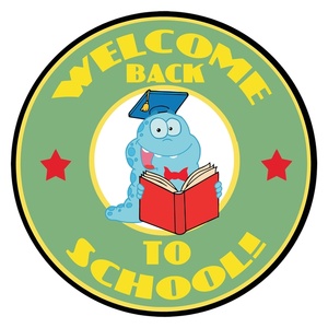 Back To School Clipart Image - A Smiling Monster Reading a Book in ...