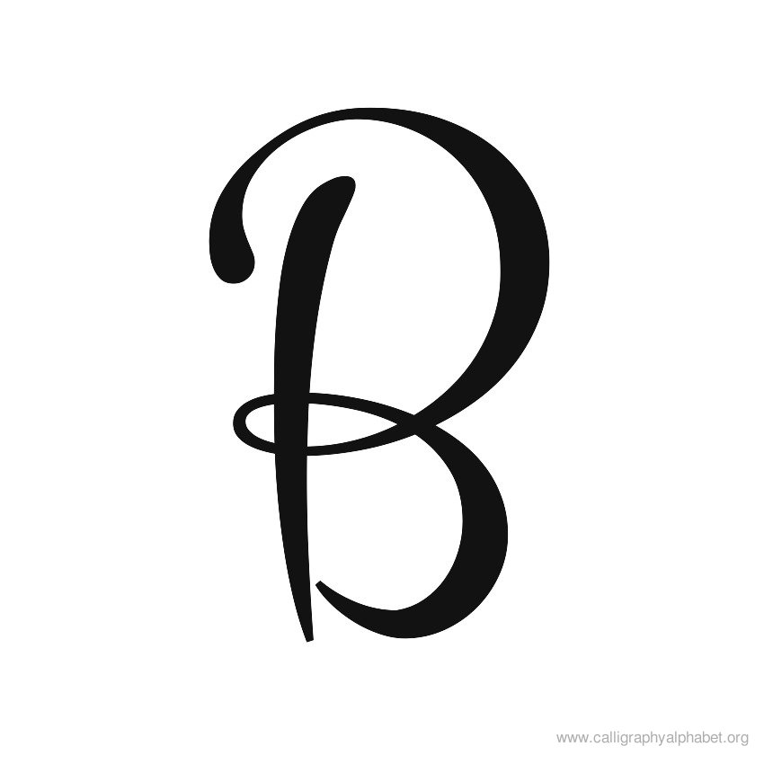 Letter b clipart free calligraphy