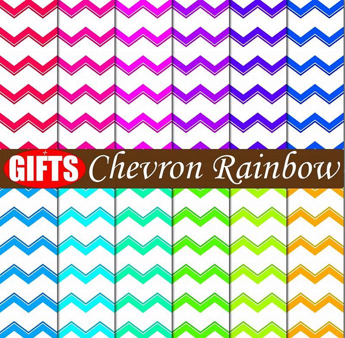rainbow chevron clipart - photo #38