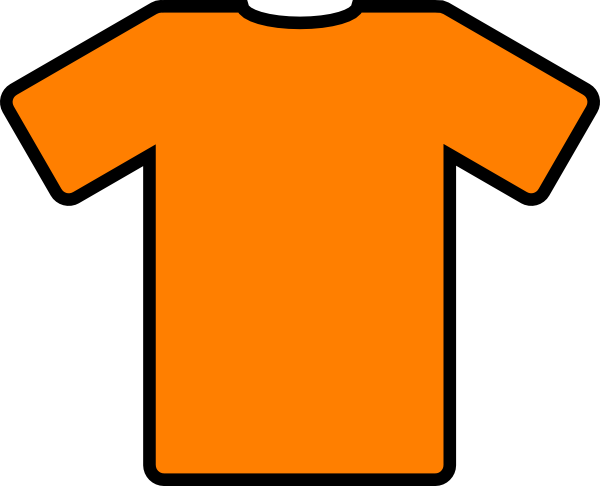 Color orange clothes clipart