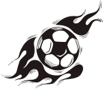 Soccer ball flame | Stock Vector Graphics | CLIPARTO