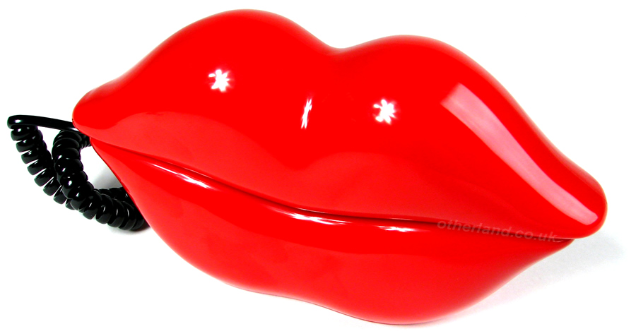 Red Lips Shape Telephone
