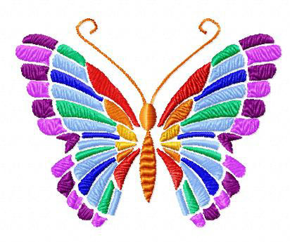4-Hobby.com - Machine Embroidery Designs :: Butterflies :: Rainbow ...