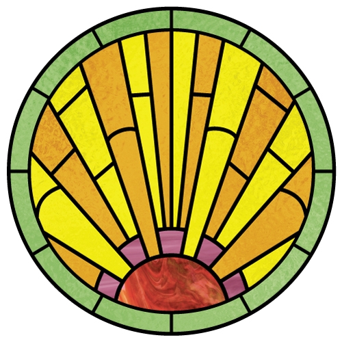 Art Deco Design 1|Art Deco Stained Glass|Stained Glass Effect Film ...