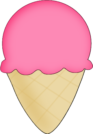 Pink Ice Cream Cone Clip Art - Pink Ice Cream Cone Image