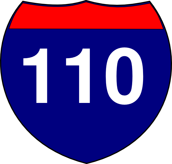 Interstate Sign I 110 clip art - vector clip art online, royalty ...