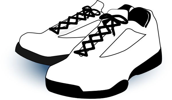 White Gym Shoes clip art - vector clip art online, royalty free ...