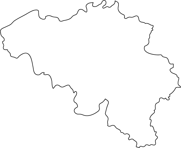 Belgium outline map