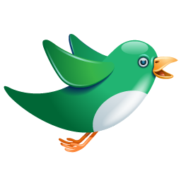 Twitter bird flying green Icon | Vector Twitter Iconset | Iconshock