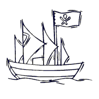 Pirate Ship - Free Kids Coloring
