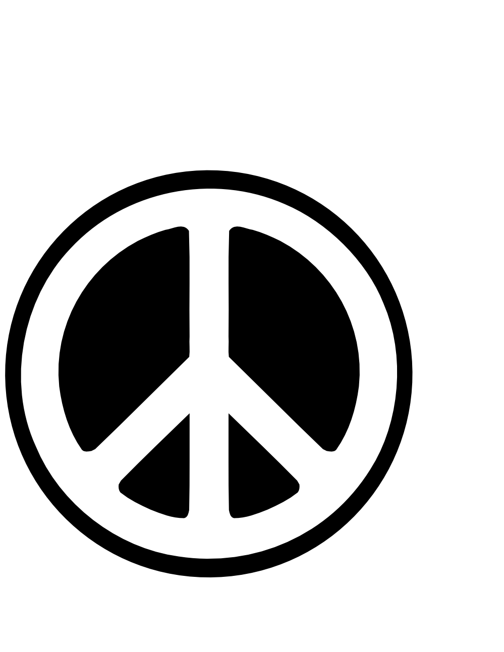 Bw Peace Symbol peacesymbol.org Scalable Vector Graphics SVG ...