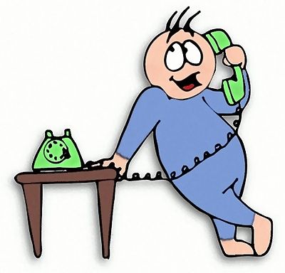 Free Stock Photos | Cartoon Guy Talking On A Telephone | # 983 ...