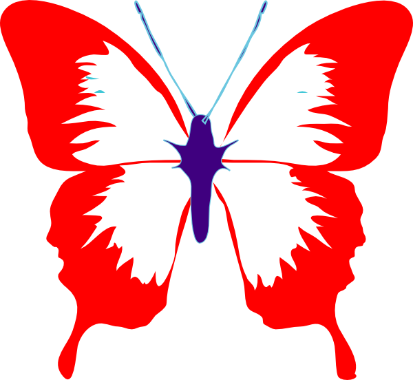 Butterfly Red clip art - vector clip art online, royalty free ...