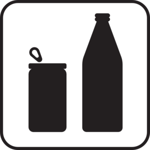 Recycle Shadow Bottle And Can clip art - vector clip art online ...