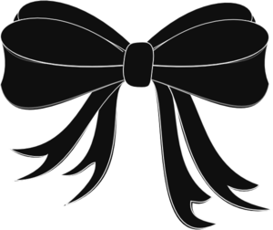 Black Bow Ribbon clip art - vector clip art online, royalty free ...