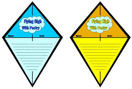 Kite Poetry Templates: Unique kite shaped poetry templates and ...