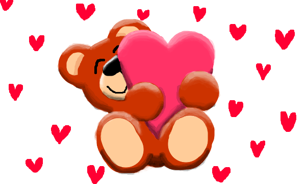 A bear with a big heart: Happy Valentines Day! (2012) - Sketchfu