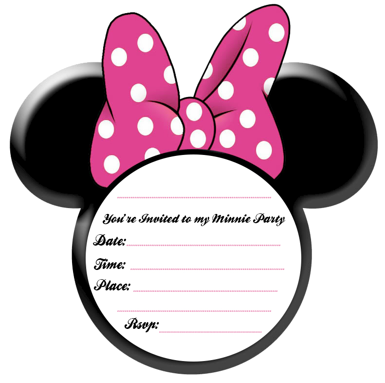 minnie mouse template invitations minnie mouse free printable