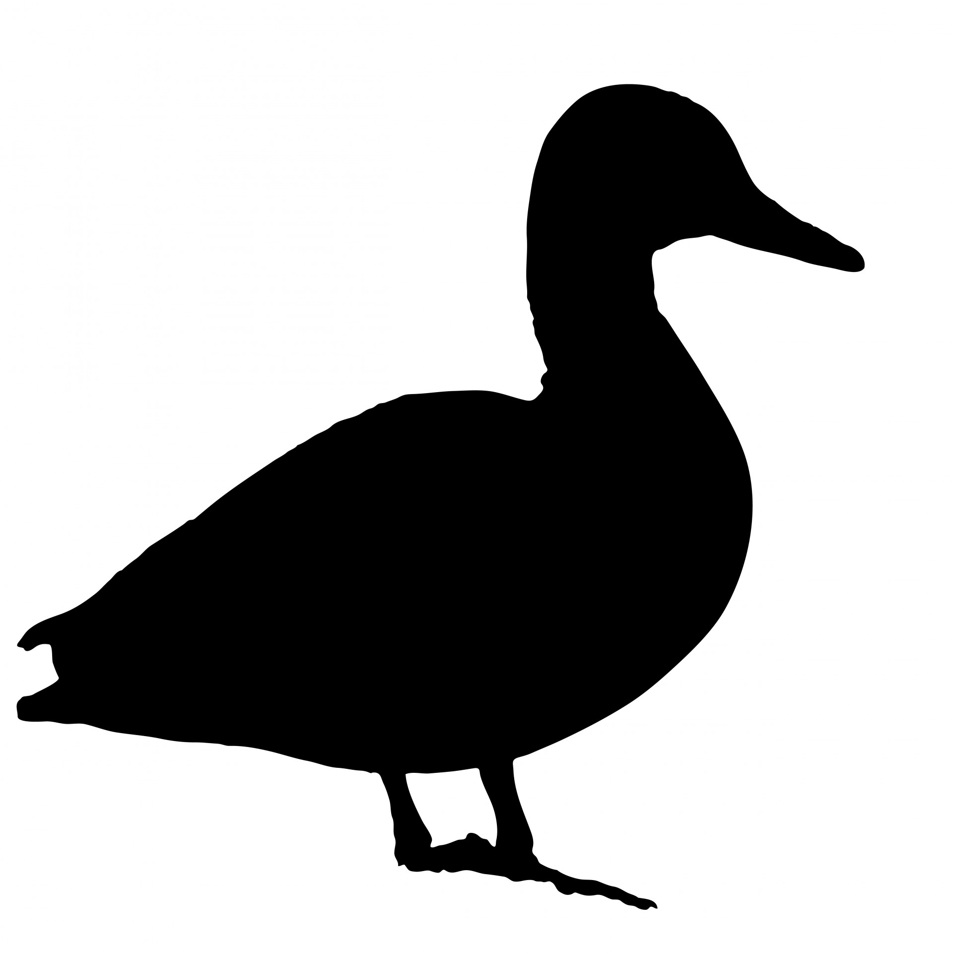 Duck Silhouette Clip Art - Tumundografico