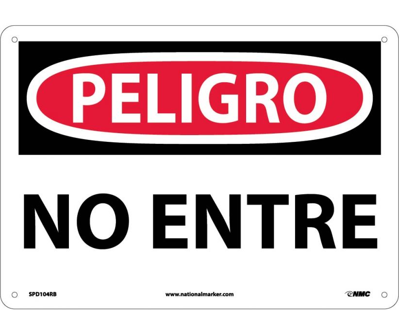 Danger Do Not Enter Sign - Spanish :: Spanish Signs :: Signs ...