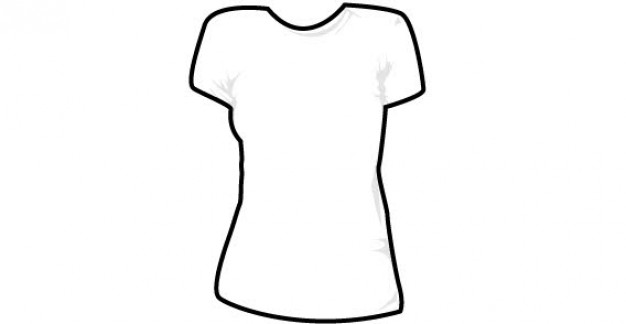 Round neck women's t shirt template | Download free Vector