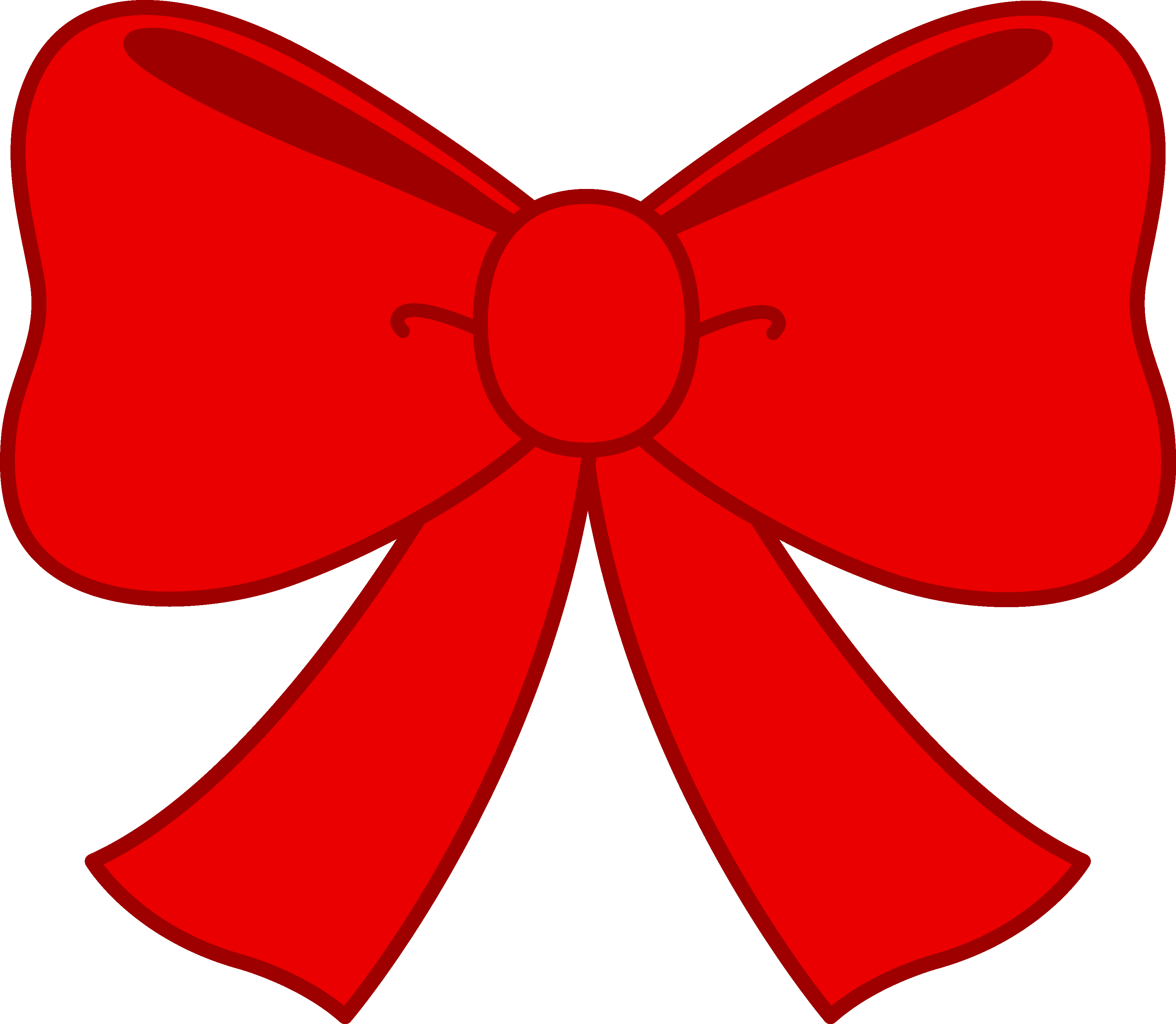 Red ribbon bow clipart