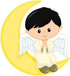 Baby angel boy clipart