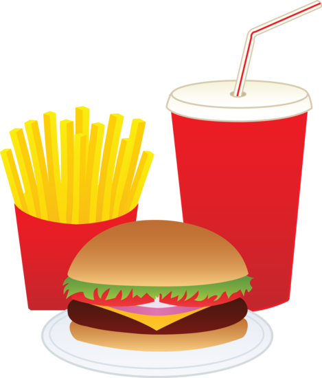 Cartoon Burger And Fries Clipart