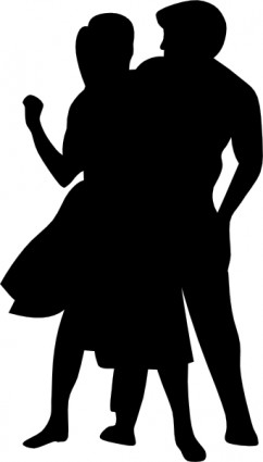 436 views Dance dancing couple fifties clip art free vector in open office ...