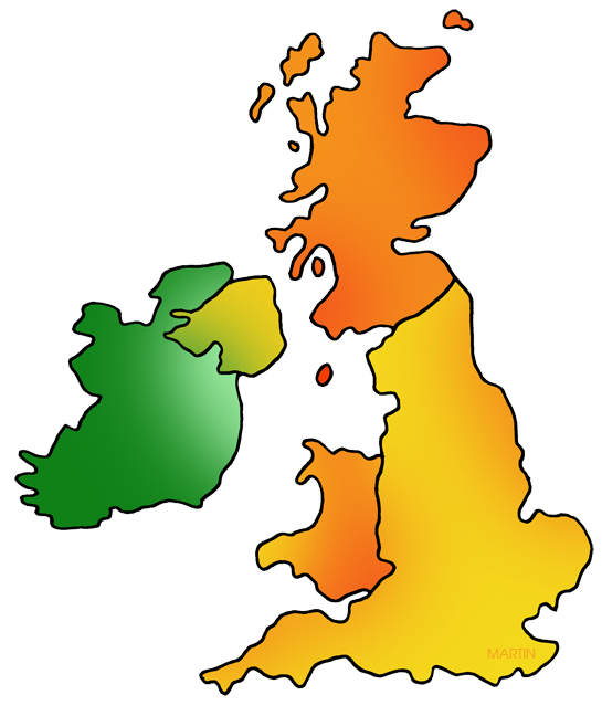 Great britain map clipart