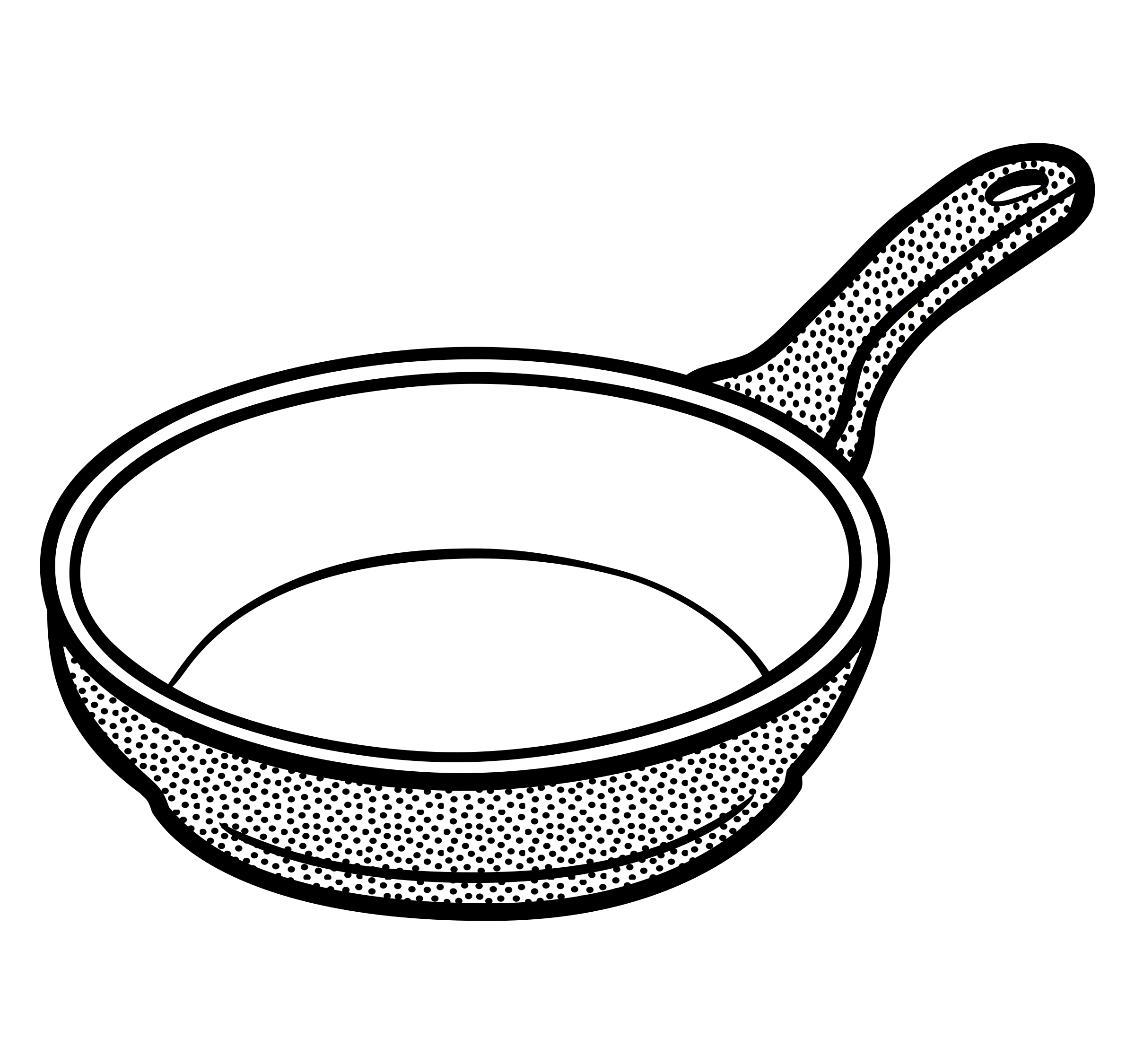 Pan clipart black and white