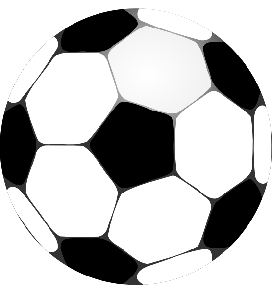 Clip Art: football futbolo soccer ball black ...