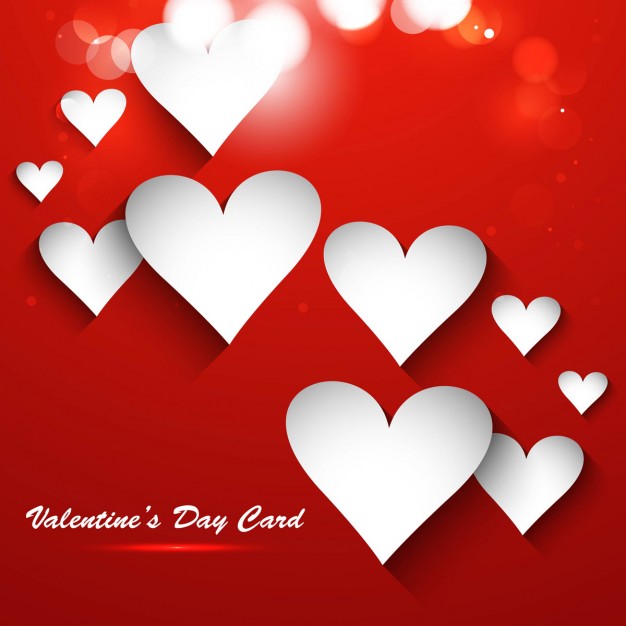 Red color hearts background Vector | Free Download