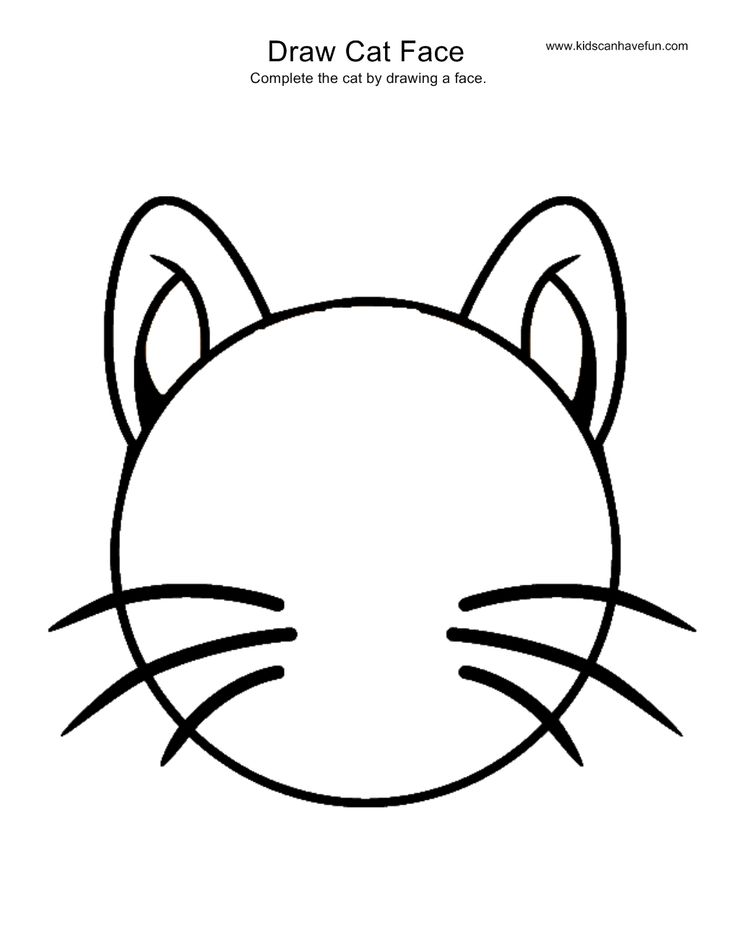 Easy Cat Face Drawing - ClipArt Best