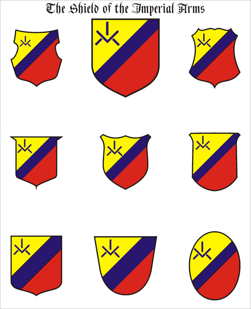 Imperial Shields in different shapes